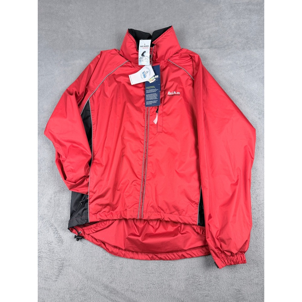 Crane Sports Bike Equipment Cycling Rain Jacket Red Large TechTex Windbreaker
